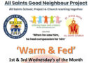 Warm and Fed 1st and 3rd Wednesdays 12 -2pm 2023